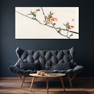 Tableau sur toile Branches florales dans un style délicat