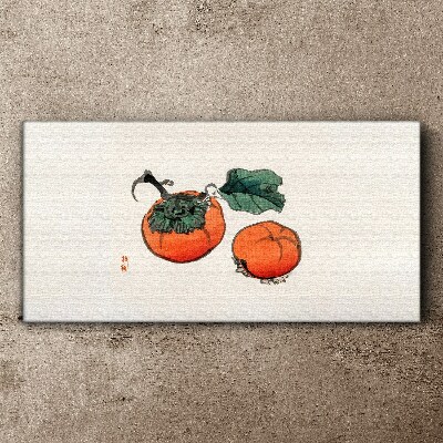Tableau toile imprimée Kakis sur fond clair