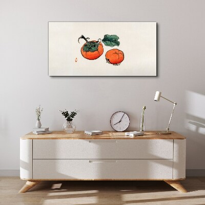 Tableau toile imprimée Kakis sur fond clair