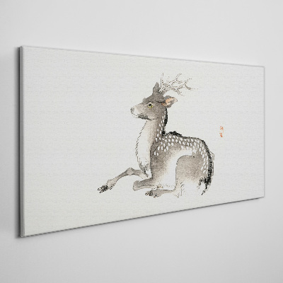 Tableau imprimé sur toile Un cerf calme aux nuances délicates