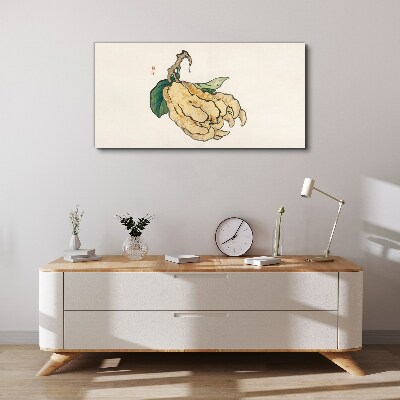 Tableau sur toile Citronnier sur fond blanc