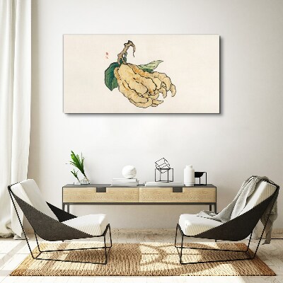 Tableau sur toile Citronnier sur fond blanc