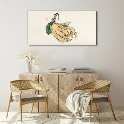 Tableau sur toile Citronnier sur fond blanc