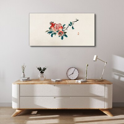 Tableau sur toile Composition florale à la grenade