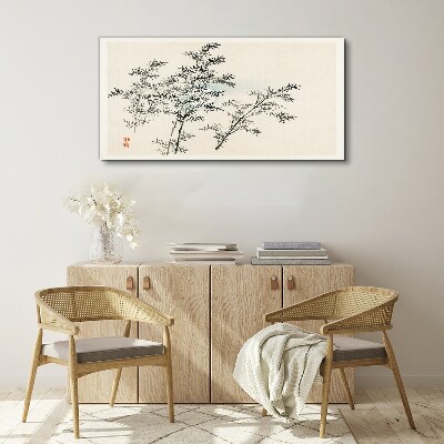 Tableau imprimé sur toile Reflets de bambou aux nuances délicates