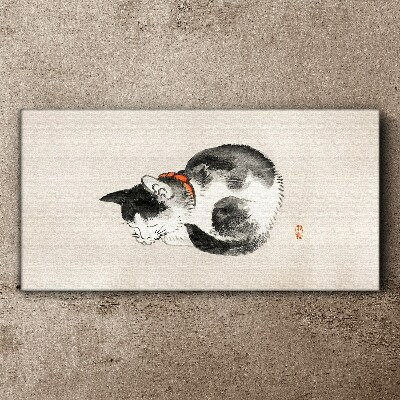 Tableau sur toile Chat endormi