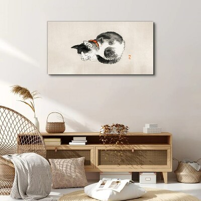 Tableau sur toile Chat endormi