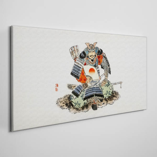 Tableau imprimé sur toile Samouraï en costume traditionnel