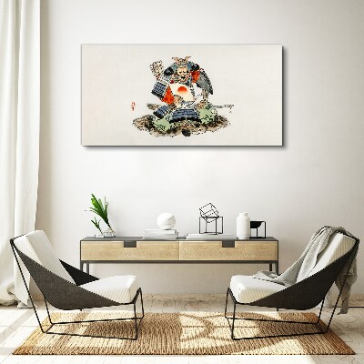 Tableau imprimé sur toile Samouraï en costume traditionnel