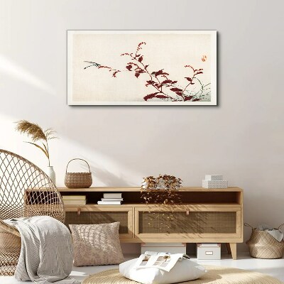 Tableau sur toile Branches fines avec une libellule