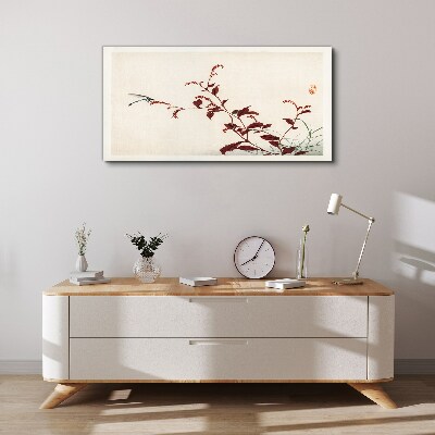 Tableau sur toile Branches fines avec une libellule