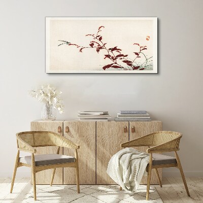 Tableau sur toile Branches fines avec une libellule