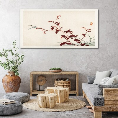 Tableau sur toile Branches fines avec une libellule