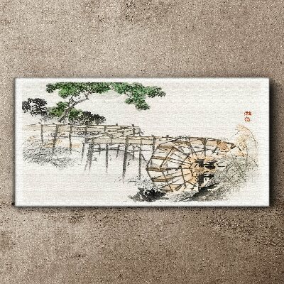 Tableau imprimé sur toile La paix au moulin à eau