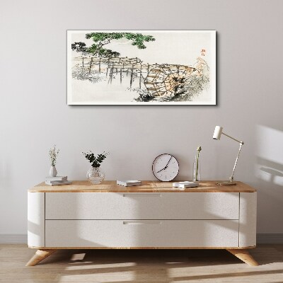 Tableau imprimé sur toile La paix au moulin à eau