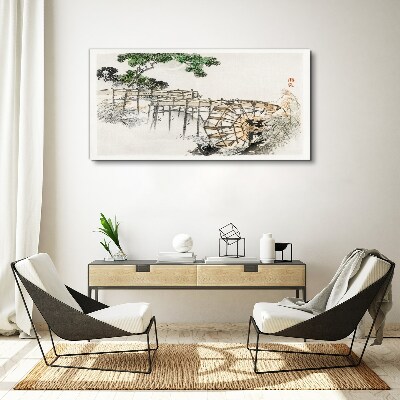 Tableau imprimé sur toile La paix au moulin à eau