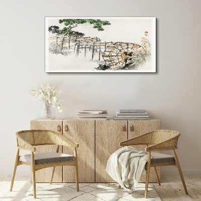 Tableau imprimé sur toile La paix au moulin à eau