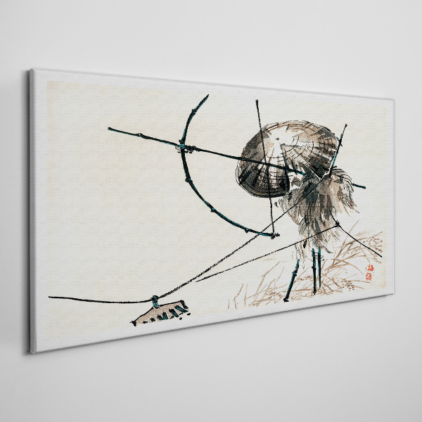 Tableau sur toile Méduses aux lignes abstraites