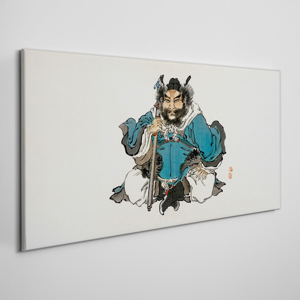 Tableau imprimé sur toile Maître en robe bleue