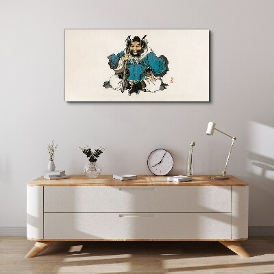 Tableau imprimé sur toile Maître en robe bleue