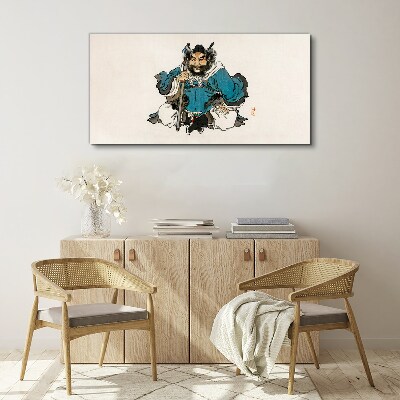 Tableau imprimé sur toile Maître en robe bleue