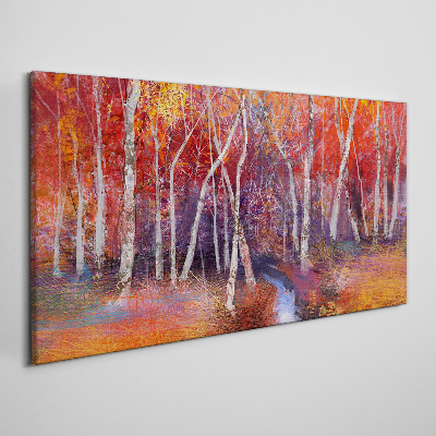 Tableau sur toile Automne coloré dans la forêt