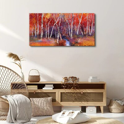 Tableau sur toile Automne coloré dans la forêt