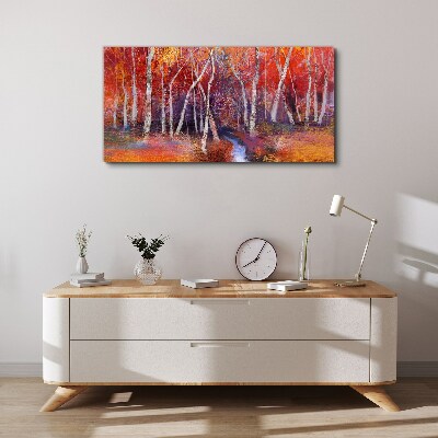 Tableau sur toile Automne coloré dans la forêt