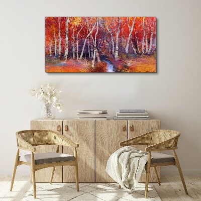 Tableau sur toile Automne coloré dans la forêt