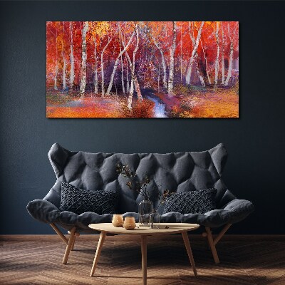 Tableau sur toile Automne coloré dans la forêt