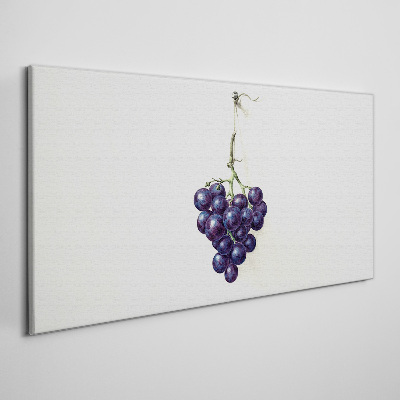Tableau sur toile Raisins sur fond blanc
