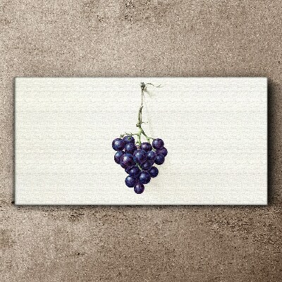 Tableau sur toile Raisins sur fond blanc