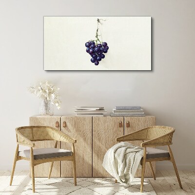 Tableau sur toile Raisins sur fond blanc