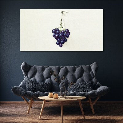 Tableau sur toile Raisins sur fond blanc