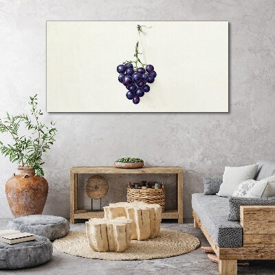 Tableau sur toile Raisins sur fond blanc