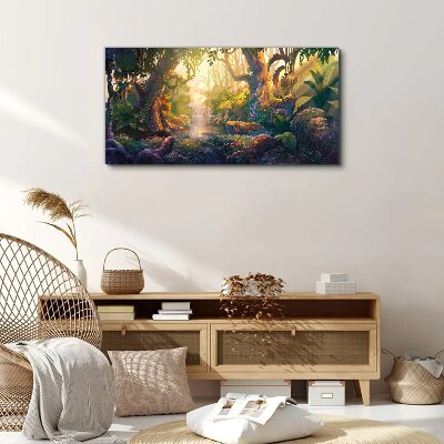 Tableau imprimé sur toile Forêt mystérieuse au matin