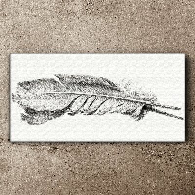 Tableau imprimé sur toile La délicatesse d'une plume sur fond blanc