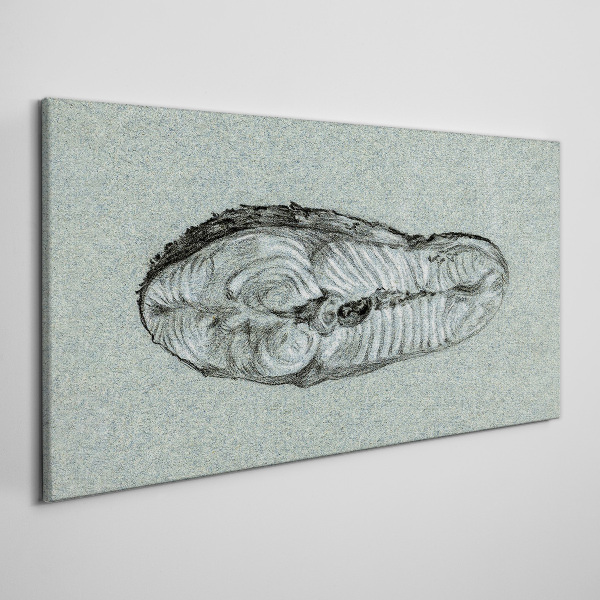 Tableau toile imprimée Forme abstraite dans les tons de bleu