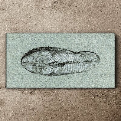 Tableau toile imprimée Forme abstraite dans les tons de bleu