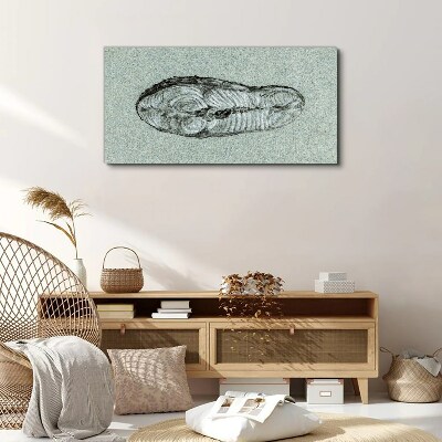 Tableau toile imprimée Forme abstraite dans les tons de bleu