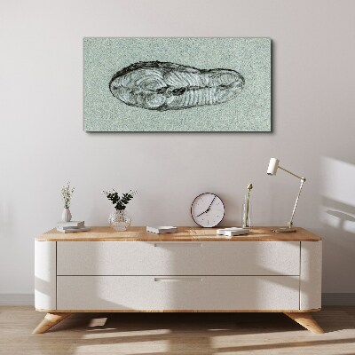 Tableau toile imprimée Forme abstraite dans les tons de bleu