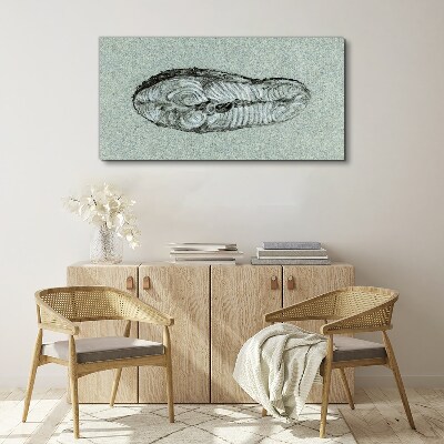 Tableau toile imprimée Forme abstraite dans les tons de bleu