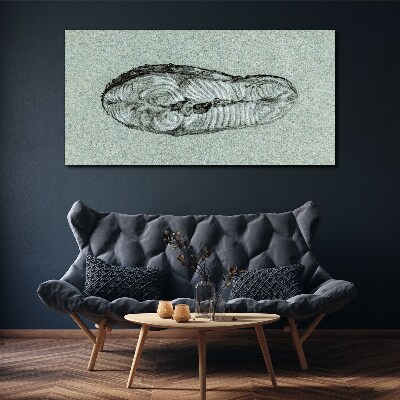 Tableau toile imprimée Forme abstraite dans les tons de bleu