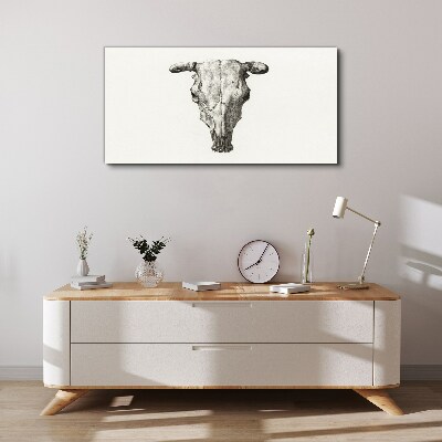 Tableau imprimé sur toile Crâne sur fond blanc