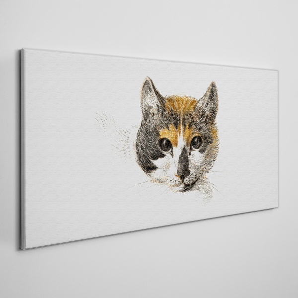 Tableau sur toile Portrait d'un chat aux nuances délicates
