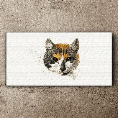 Tableau sur toile Portrait d'un chat aux nuances délicates