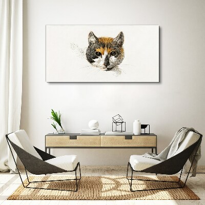 Tableau sur toile Portrait d'un chat aux nuances délicates