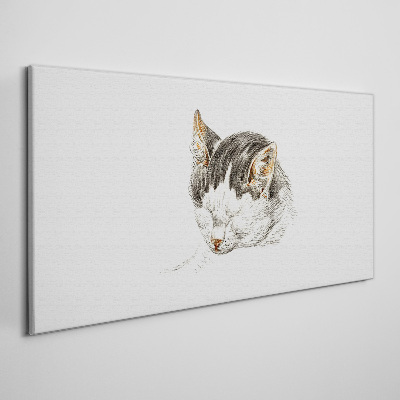 Tableau sur toile Le rêve du chat
