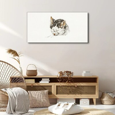 Tableau sur toile Le rêve du chat