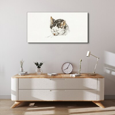 Tableau sur toile Le rêve du chat